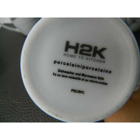 Marble Design Mugs Set of 4 H2K Home to Kitchen Porcelain Marble Effect Cups - Picture 7 of 12